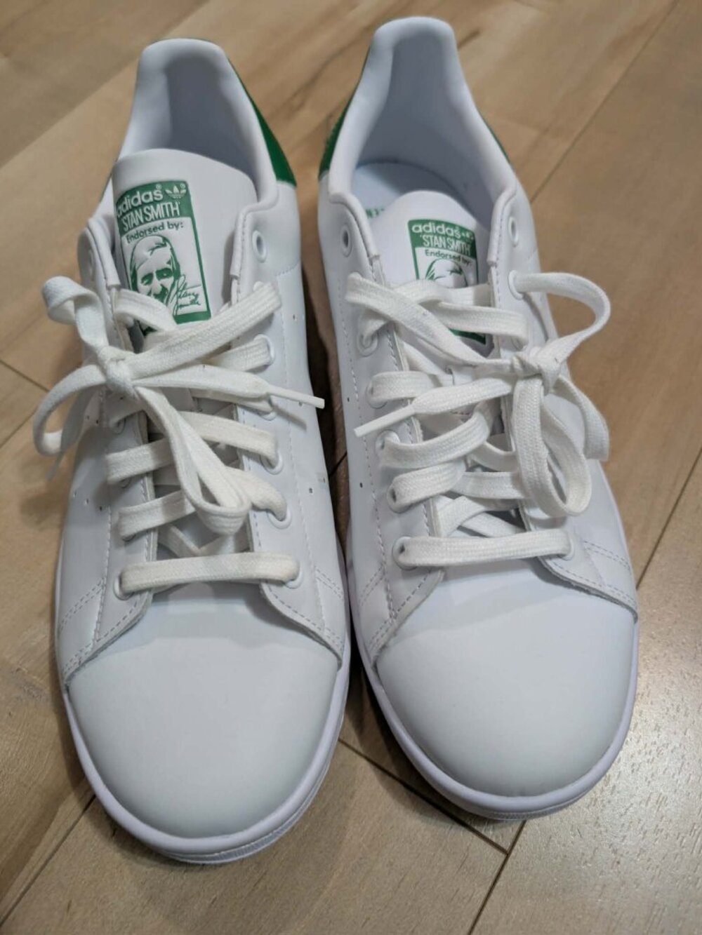 Adidas Stan Smith Green White Leather Sneakers Men's 9.5